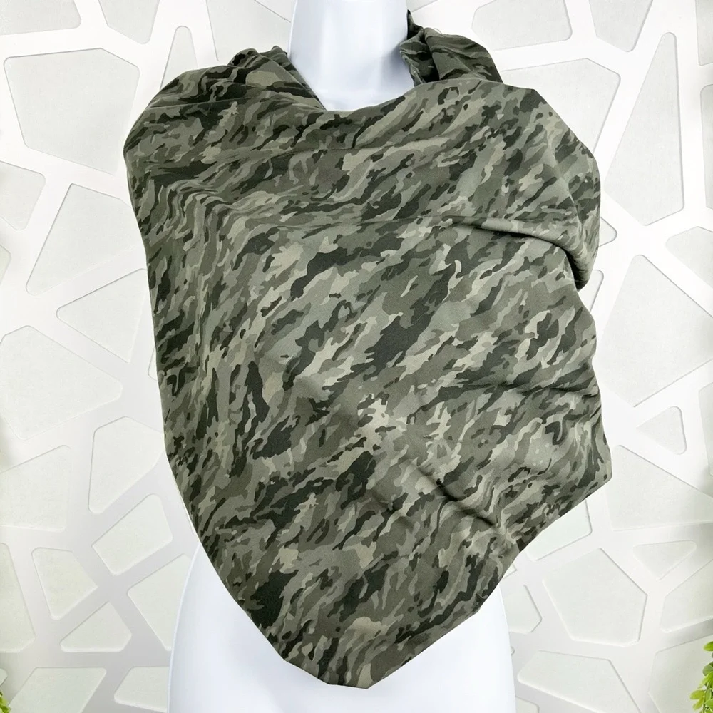 Lululemon Vinyasa Scarf Cotton Evergreen Camo Camouflage Green Multi NWT